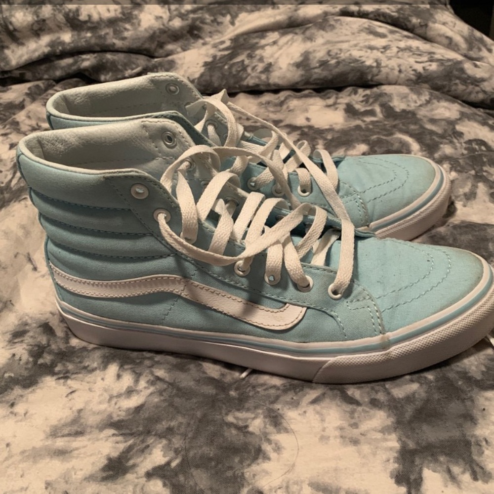 Light blue high top vans